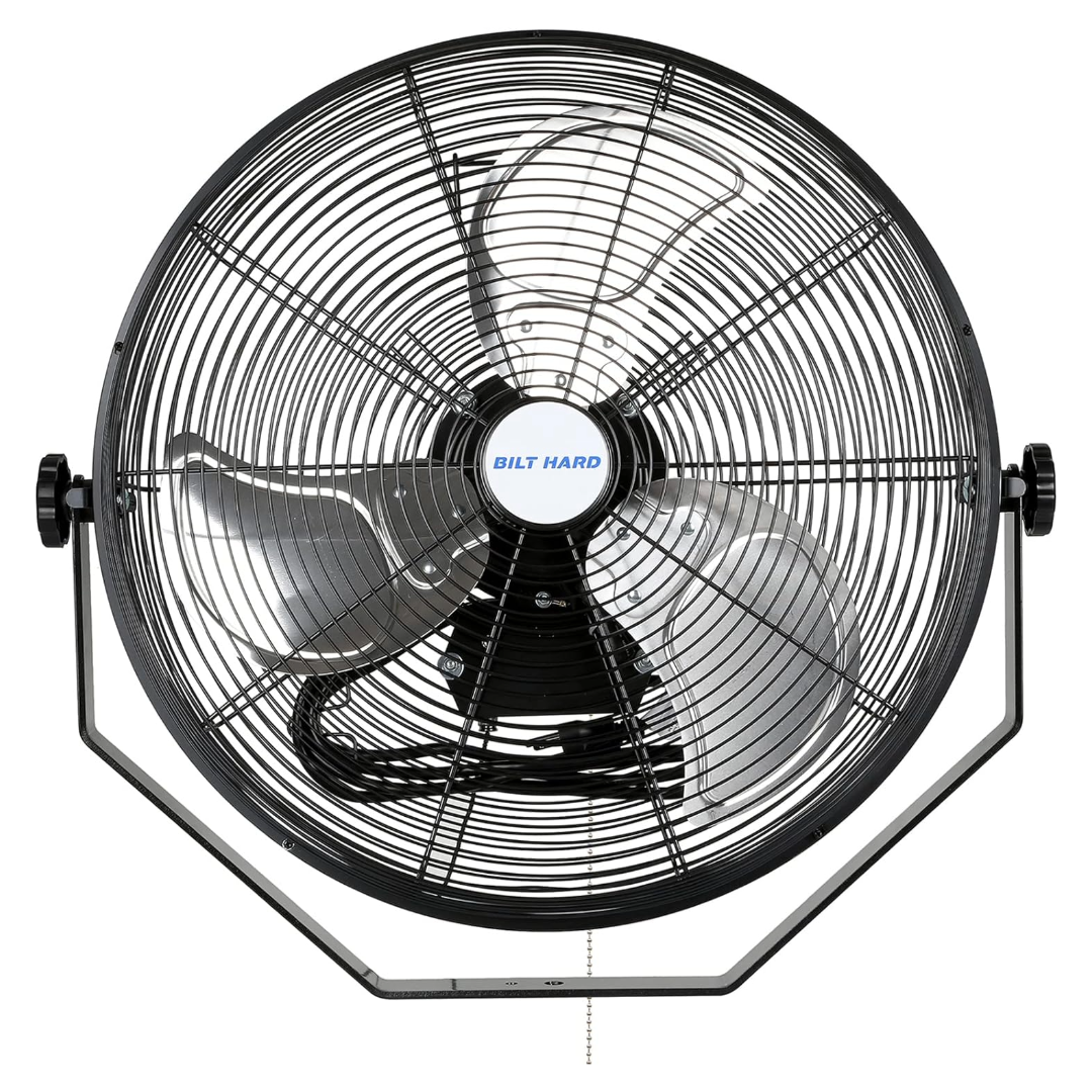 20 inch High Velocity Drum Fan shops with Wall Mount, Black--ds^s