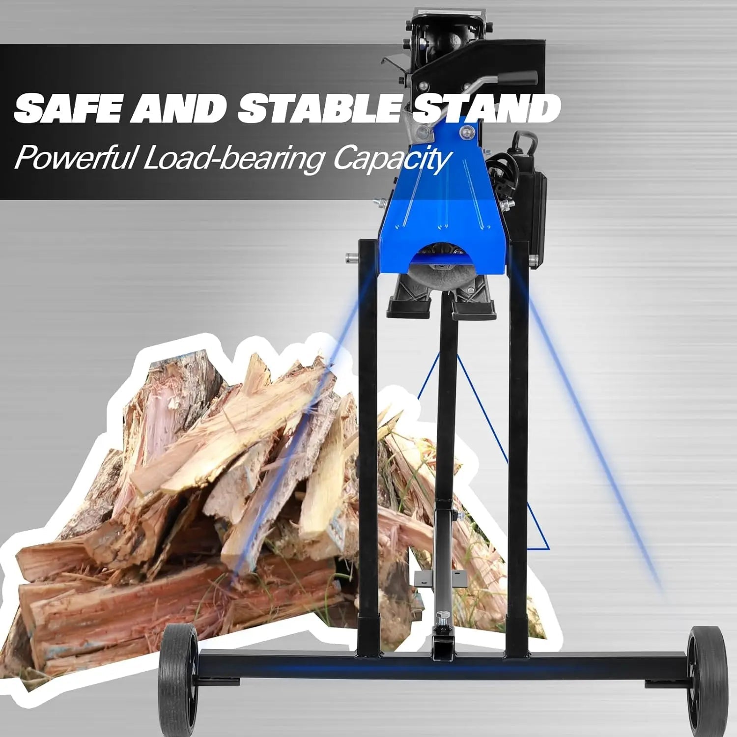 Log Splitter Electric Powered Wood Splitter 6.5 Ton with Stand Hykolity