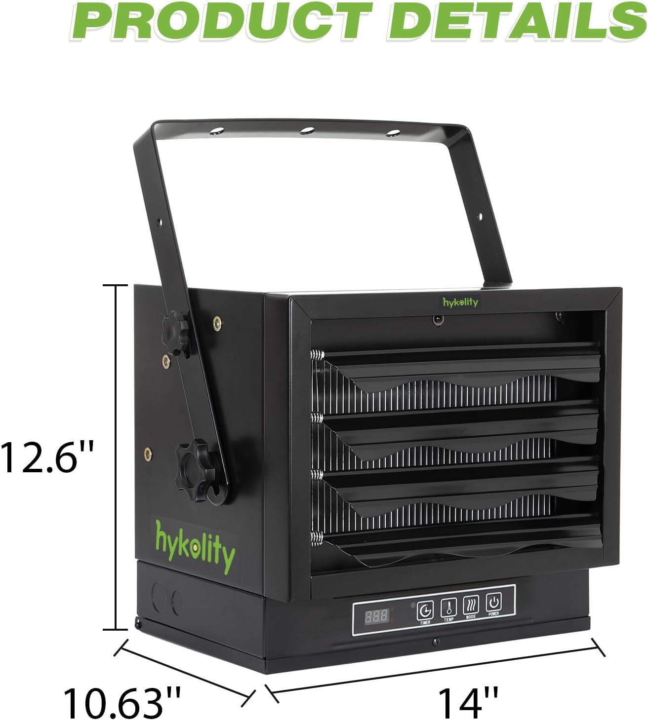 Hykolity 5000W Electric Garage Heater,240V Hardwired Fan-Forced Ceiling Mount Heater, Shop Heater with Built-in Thermostat, Industrial Heater for Garage, Workshop, ETL Certifed