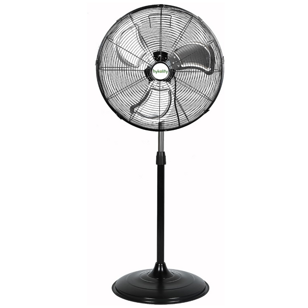 HYKOLITY 20" High Velocity Pedestal Fan, 5200 CFM 3-Speed Industrial Oscillating Stand Fan with Aluminum Blades, Heavy Duty Standing Shop Fan